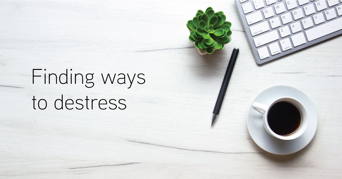 Finding ways to destress