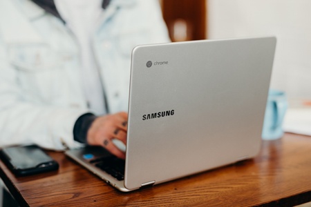 a man working on his laptop